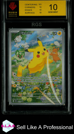 PIKACHU POKEMON 088 2024 BLACK STAR PROMO SVP PALDEA ADVENTURE CHEST DE RGS 10 - Image 1
