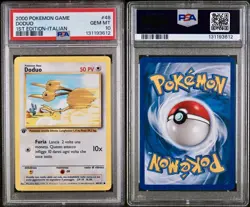 POKEMON PSA 10 DODUO 48/102 SET BASE 1st PRIMA EDIZIONE ITALIANO 2000 POP 18!🌏 - Image 3