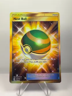 Pokemon TCG Nest Ball Gold Secret Rare 158/149Pokemon Sun & Moon - LP - Image 1