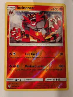 Incineroar 26/149 - Sun & Moon Base Set Pokemon Reverse Holo Foil Nice! - Image 1