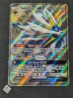 Solgaleo GX 143/149 - Sun & Moon Base Set Full Art Holo Pokemon TCG NM - Image 1
