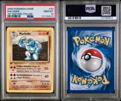 POKEMON PSA 10 MACHOKE 34/102 SET BASE 1st PRIMA EDIZIONE ITALIANO 2000 POP 12🌏 - Image 3