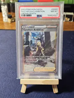 PSA 8 Cynthia’s Ambition GG60/GG70 - Crown Zenith Galarian Gallery - Pokemon TCG - Image 1