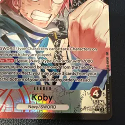 One Piece TCG English OP11-001 Koby Leader Alt Art Parallel - Image 5