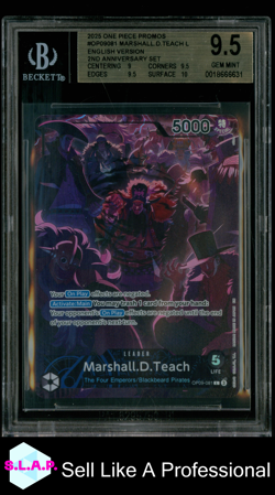 MARSHALL.D.TEACH L/ 2ND ANN. SET 2025 ONE PIECE PROMOS OP09081 BGS 9.5 - Image 1