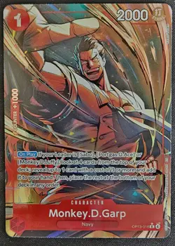 Monkey.D.Garp Alternate Art OP13-016 One Piece Carrying On His Will TCG - Image 1