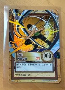 Roronoa Zoro Vintage Holo ONE PIECE Carddass Hyper Battle Holo C114 Bandai - Image 2