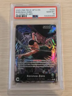 Roronoa Zoro Alt Art Leader OP12-020 Legacy of The Master PSA 10 - Image 1