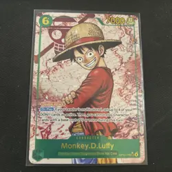 One Piece TCG Monkey.D.Luffy SEC Alt Art OP13 Carrying On His Will - NM- English - Image 1