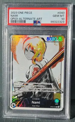 2023 One Piece Pillars of Strength Nami Alt Art #OP03-040 PSA 10 English - Image 1