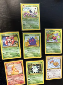 Vintage Lot of (7) Pokemon Jungle Cards First Edition - Rapidash, Butterfree - Image 1
