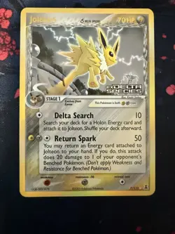 Pokemon TCG Jolteon EX Delta Species 7/113 Reverse Holo Rare Card Stamped LP/NM - Image 1