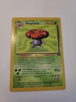 Vileplume 31/64 Regular NON Holo Jungle Set Pokemon Card WOTC LP - Image 1