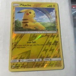 Pikachu 28/73 Shining Legends Reverse Holo Common Pokemon Card TCG English - Image 1