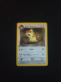 Pokemon Dark Raticate 51/82 1st Edition Non-Holo Card - Image 1