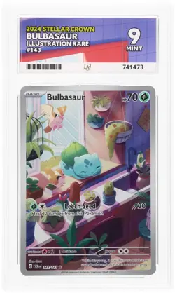 Pokemon TCG Card Bulbasaur 143/142 Stellar Crown Illustration Rare Holo - ACE 9 - Image 1