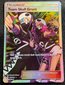 Team Skull Grunt 149/149 NM Full Art Ultra Rare Sun &Moon Base Set Pokemon Card! - Image 1