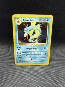 Pokemon TCG Gyarados Base Set Holo Card 6/102 Unlimited Rare - Image 1