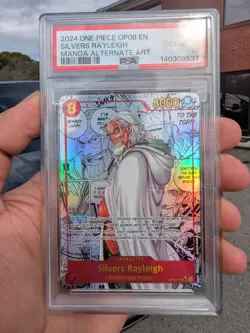 Silvers Rayleigh Manga OP08-118 Two Legends Foil One Piece Card PSA 10 - Image 3