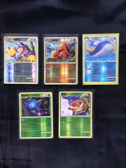 Pokemon Cards: Triumphant 5 Card Reverse Holo Lot - Image 1