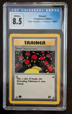 2000 Pokemon TCG Sleep! Trainer Card 79/82 Regular 1st Edition CGC 8.5 NM/Mint - Image 1
