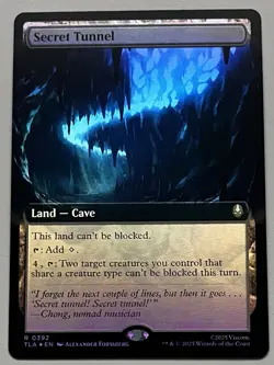 MTG Avatar: TLA Secret Tunnel Land - Cave RARE FOIL #0392 - Image 1