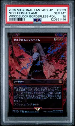 Nibelheim Aflame #0339 Magic MTG Japanese Final Fantasy Borderless-Foil PSA 10 - Image 1