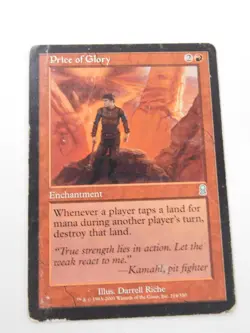 Price of Glory Odyssey Enchantment Magic the Gathering TCG **Not Good Condition - Image 1