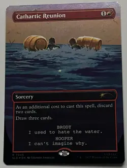 MTG Secret Lair Drop Cathartic Reunion Sorcery RARE FOIL #7045 - Image 1