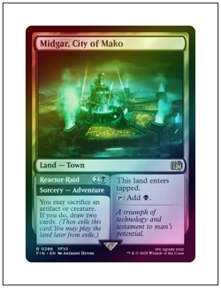 1x Midgar, City of Mako, Foil, Magic The Gathering MTG NM - Image 1