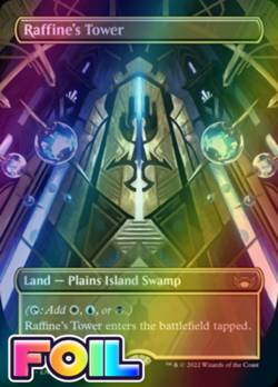 x1 Raffine's Tower SNC MTG 292 FOIL BORDERLESS RARE M/NM 1x - Image 1