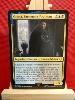 Grima, Saruman's Footman - Commander: The Lord of the Rings - Rare - NM - MTG - Image 1