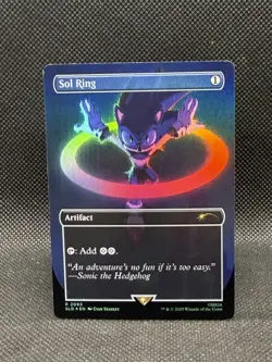 2025 MTG Magic the Gathering Secret Lair Sonic Borderless Foil #2093 Sol Ring - Image 1