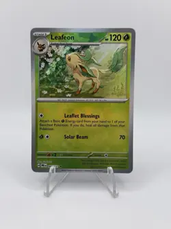 Pokemon TCG Leafeon 005/131 Master Ball Reverse Holo Prismatic Evolutions - Image 1