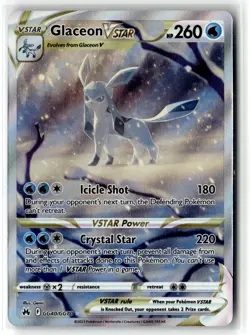 Glaceon VSTAR ⭐ GG40/GG70 Holo Crown Zenith Galarian Gallery Pokemon NM - Image 1