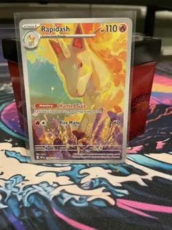 Pokemon TCG Destined Rivals Rapidash Card 189/182 IR NM - Image 1