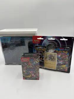 Pokemon Phantasmal Flames ETB + Booster Bundle + 3 Pack Blister Sealed (Raikou) - Image 1