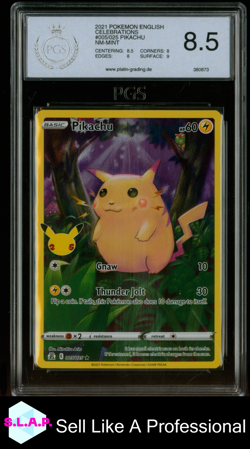 PIKACHU POKEMON 005/025 2021 CELEBRATIONS ENGLISH PGS 8.5 - Image 1