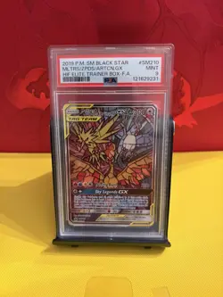 2019 POKEMON SM BLACK STAR PROMO FULL ART/MOLTRES & ZAPDOS & ARTICUNO GX PSA 9 - Image 1