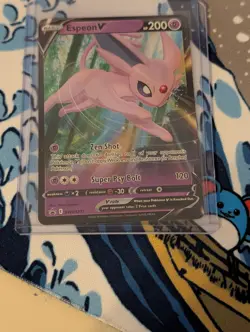 Pokemon Espeon v Holo Black Star Promo SWSH201 TCG Card Near Mint Condition - Image 3