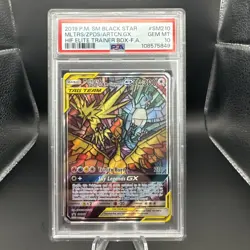 2019 POKEMON SUN & MOON # SM210 Zapdos Articuno Moltres TAG TEAM Graded PSA 10 - Image 1