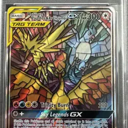 2019 POKEMON SUN & MOON # SM210 Zapdos Articuno Moltres TAG TEAM Graded PSA 10 - Image 4