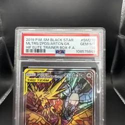 2019 POKEMON SUN & MOON # SM210 Zapdos Articuno Moltres TAG TEAM Graded PSA 10 - Image 5