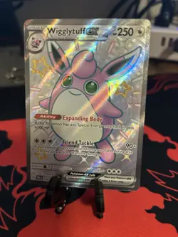 Pokemon TCG Wigglytuff EX Card Paldean Fates 222/091 - Image 1