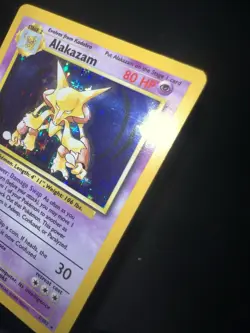 Pokemon TCG Alakazam Base Set Holo Card 1/102 Unlimited Rare NM - Image 4