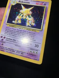 Pokemon TCG Alakazam Base Set Holo Card 1/102 Unlimited Rare NM - Image 5