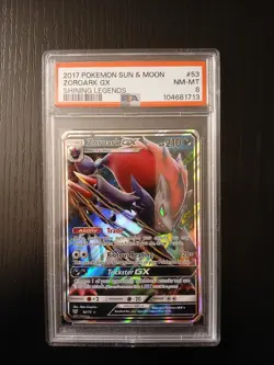 2017 Pokemon Sun & MoonZoroark GX Shining Legends PSA 8 Cert 104681713 - Image 1