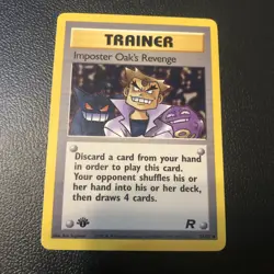 Imposter Oak's Revenge 76/82 Team Rocket First Edition LP. Pokemon - Image 1