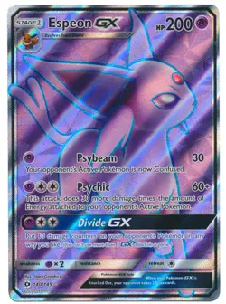 Espeon GX - 140/149 - Full Art Ultra Rare NM, English Pokemon Sun & Moon Base Se - Image 1