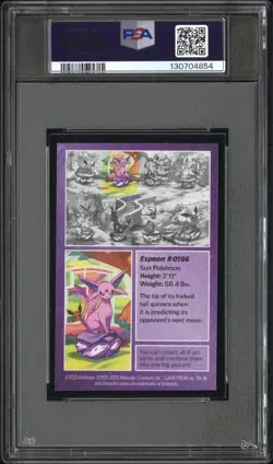 2025 POKEMON PRISMATIC EVOLUTIONS MINI TINS ESPEON PSA 7 - Image 2